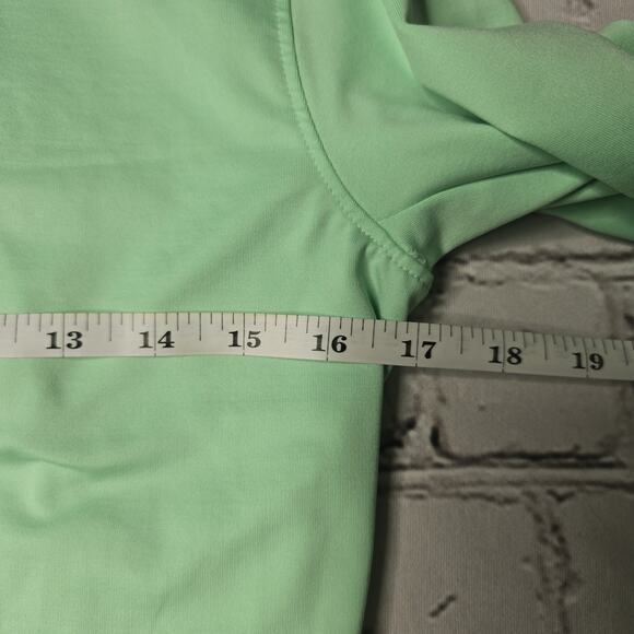 Under Armour Fitted Mint Green Turtleneck Long Sleeve Sweatshirt Size Medium - Picture 9 of 12